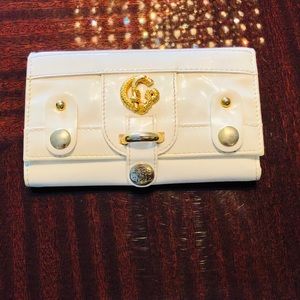 Roberto Cavalli White Patent Wallet Long. Italy